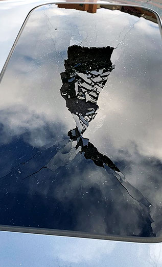 shattered moonroof need replacement