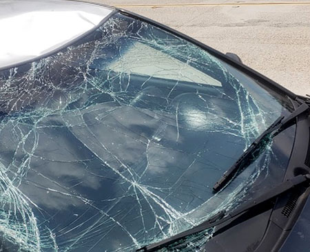 front windshield completely shattered need replace by RS Auto Glass of Oakville